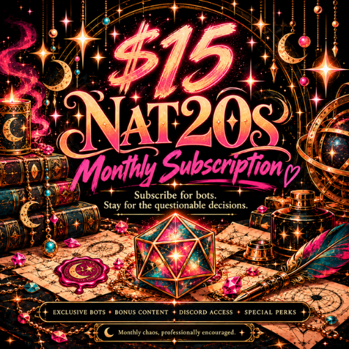 Nat20s monthly membership celestial artwork
